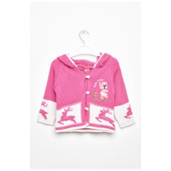 Кофта дитяча для дівчинки рожевого кольору з принтом 203367L