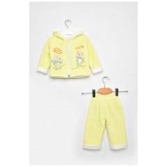 Костюм дитячий для дівчинки салатового кольору з принтом 203387L