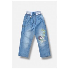 Джинси дитячі для дівчинки синього кольору 203397L