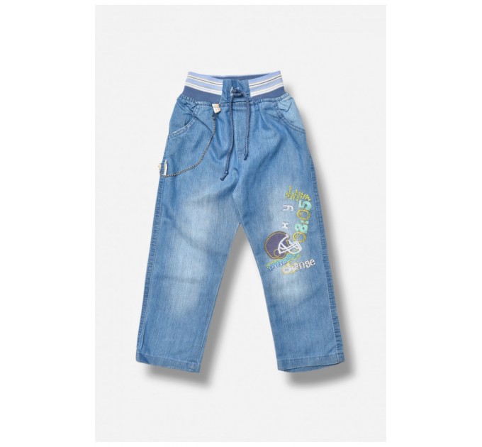 Джинси дитячі для дівчинки синього кольору 203397L