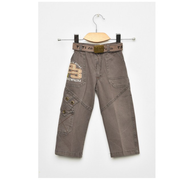 Штани дитячі для хлопчика темно-сірого кольору 203490L