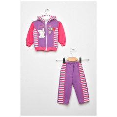 Костюм дитячий для дівчинки бузкового кольору на флісі 203515L