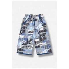 Бриджі дитячі для хлопчика сірого кольору з принтом 203526L