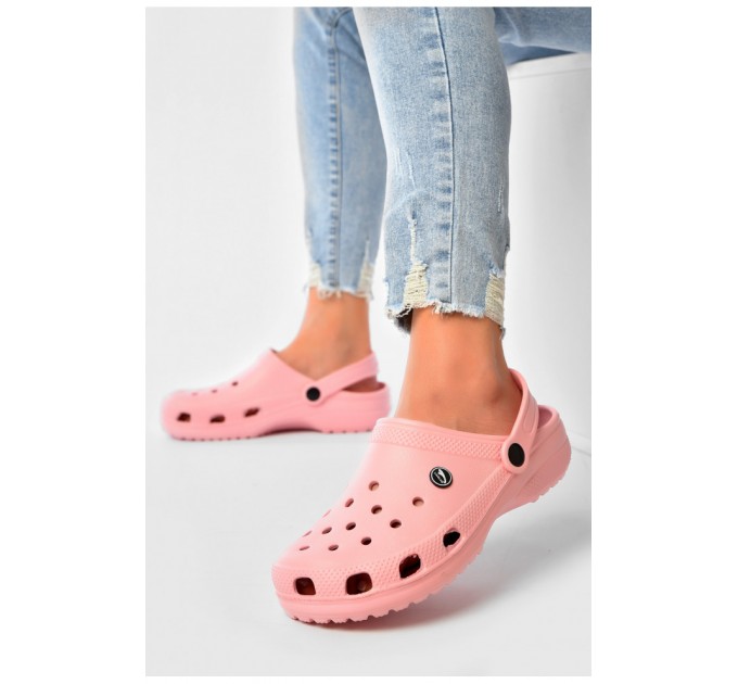 Кроксы женские розового цвета 203695L
