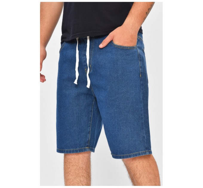 Шорти чоловічі однотонні темно-синього кольору 203711L