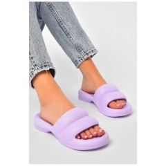 Шльопанці піна жіночі бузкового кольору 203812L