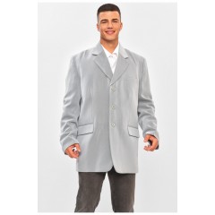 Піджак чоловічий однотонний сірого кольору 203900L