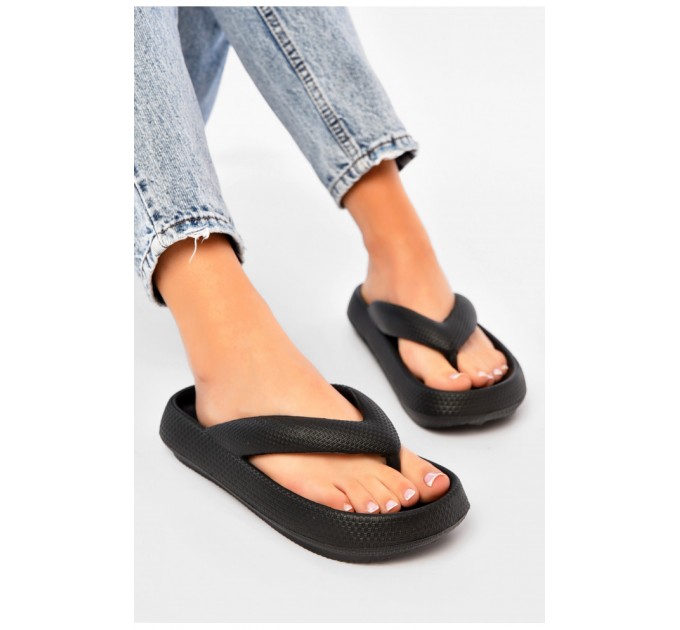 Вьетнамки женские пена черного цвета 203944L