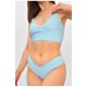 Купальник жіночий однотонний блакитного кольору 204184L