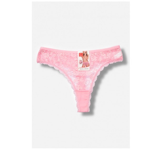 Стрінги жіночі бавовняні з гіпюровою вставкою 204293L