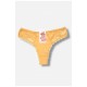 Стринги женские с гипюром бежевого цвета 204298L