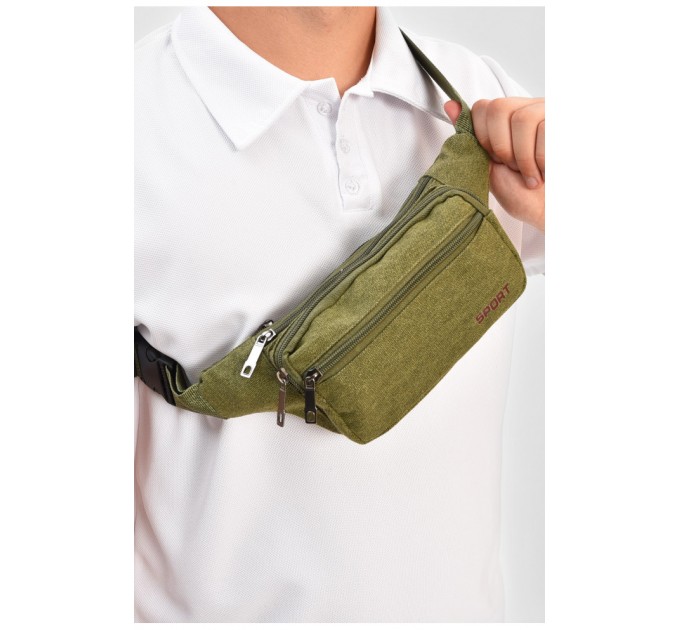 Бананка мужская текстильная цвета хаки 204311L