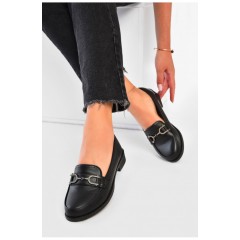 Туфлі-лофери жіночі чорного кольору 204333L