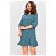 Платье женское полосатое зеленого цвета 204423L