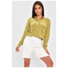 Сорочка жіноча оливкового кольору 204429L