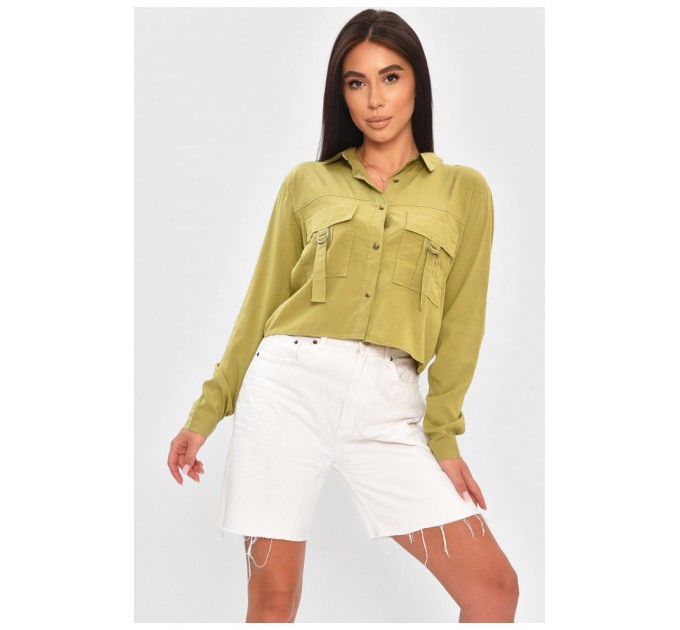 Сорочка жіноча оливкового кольору 204429L