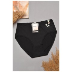 Труси жіночі напівбатальні чорного кольору 204795L