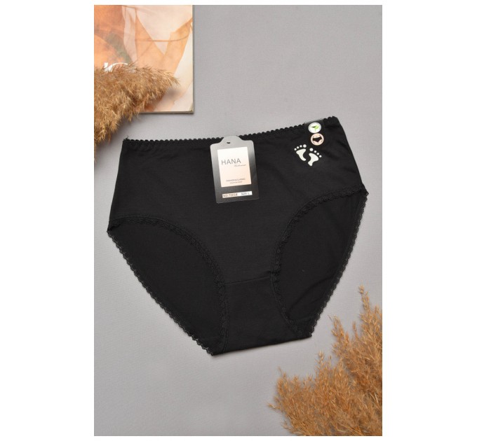 Трусы женские полубатальные черного цвета 204795L