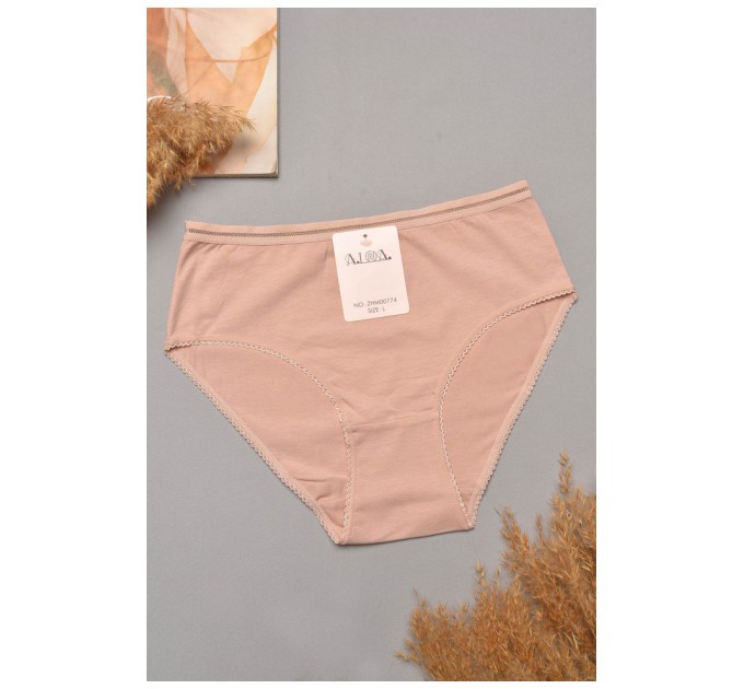 Труси жіночі напівбатальні світло-рожевого кольору 204798L