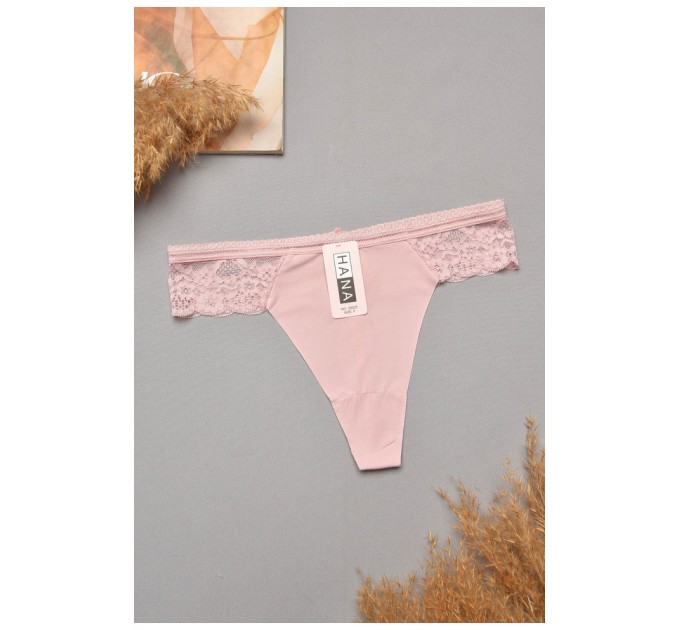 Стрінги жіночі однотонні рожевого кольору 204815L