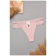 Стрінги жіночі однотонні рожевого кольору 204815L