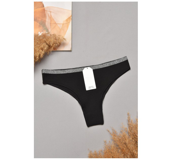 Труси жіночі однотонні чорного кольору 204823L