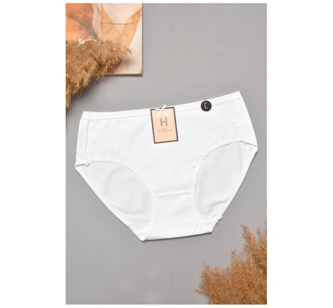 Труси жіночі напівбатальні білого кольору 204834L