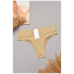Труси жіночі однотонні бежевого кольору 204850L