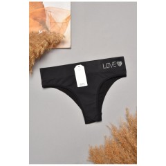 Труси жіночі однотонні чорного кольору 204851L