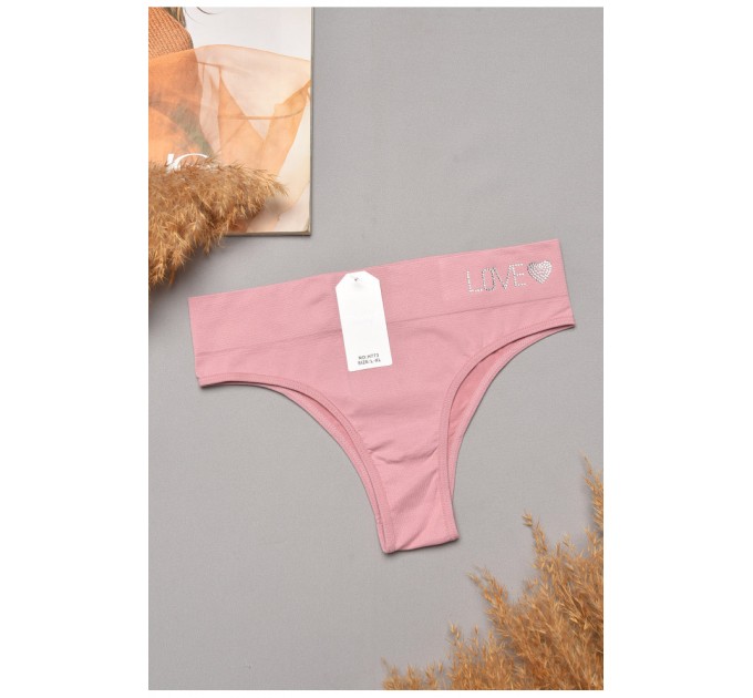 Труси жіночі однотонні рожевого кольору 204852L