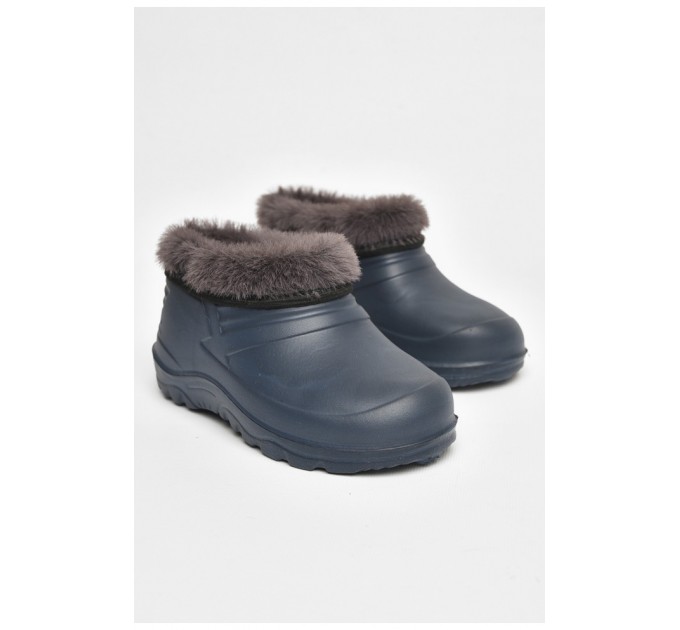 Галоші дитячі на флісі синього кольору 204906L