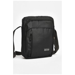 Чоловіча сумка через плече текстиль чорного кольору 205432L