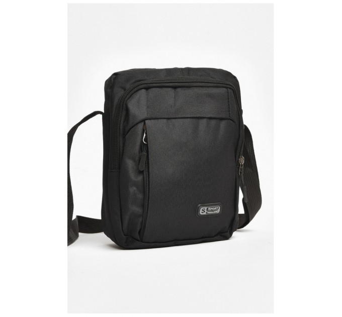 Мужская сумка через плечо текстиль черного цвета 205432L