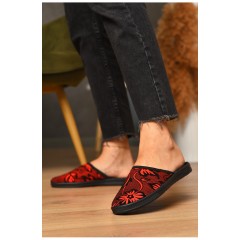 Тапочки женские красного цвета 205434L