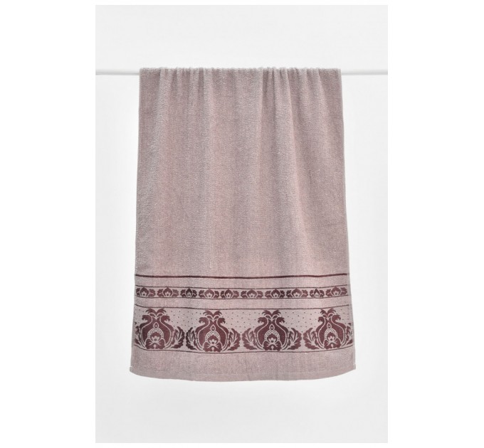 Рушник банний махровий сірого кольору 205466L