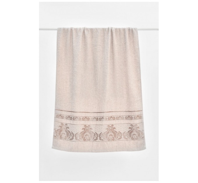 Полотенце банное махровое светло-серого цвета 205467L