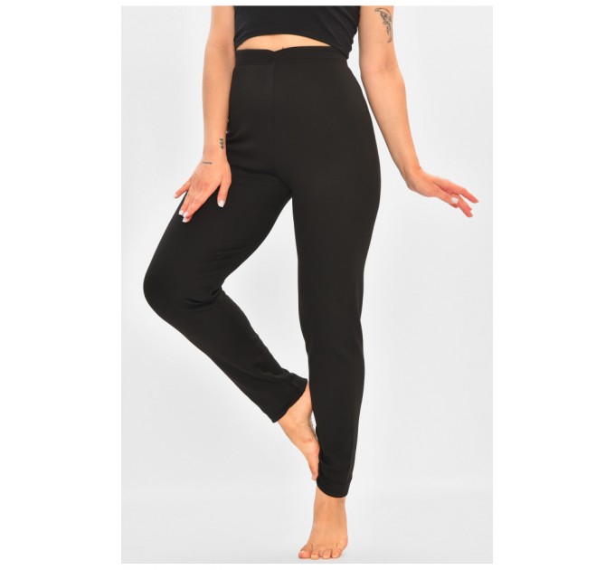 Лосини жіночі батальні на флісі чорного кольору 205490L