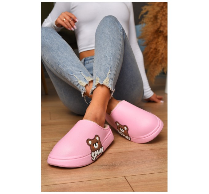 Калоші без задника утеплені рожевого кольору 205561L