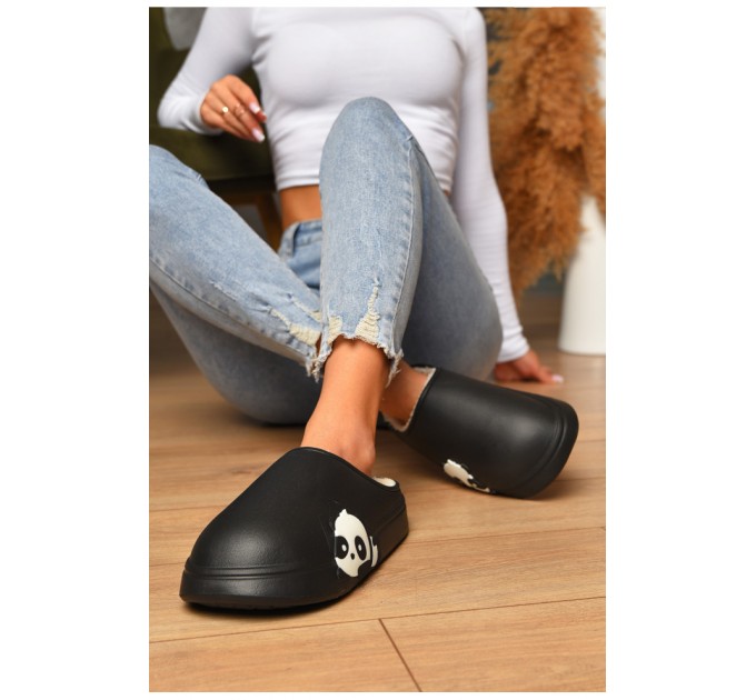 Калоші без задника утеплені чорного кольору 205563L