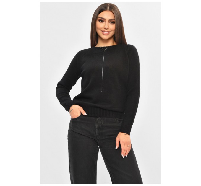 Кофта жіноча однотонна чорного кольору 205650L