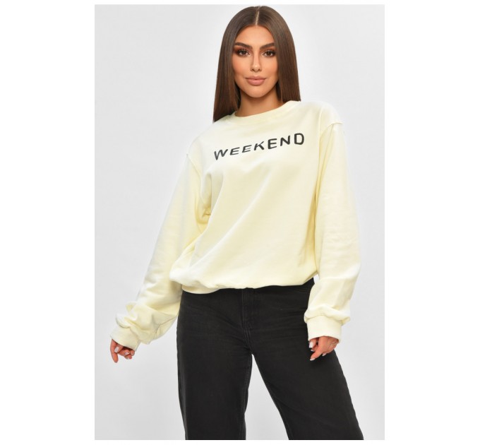 Свитшот женский белого цвета с принтом 205668L