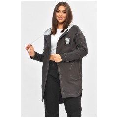 Женская ветровка однотонная цвета графит 205670L