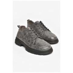 Туфлі чоловічі темно-сірого кольору 205845L