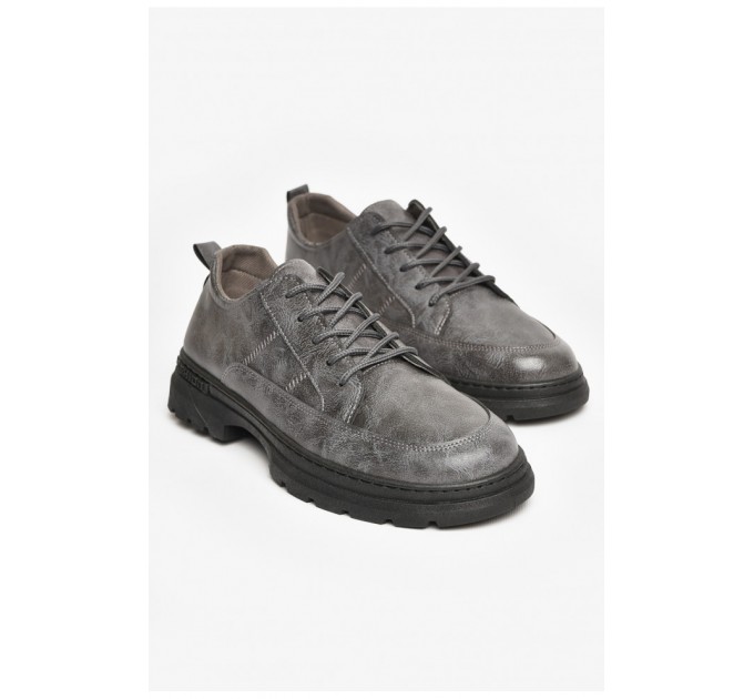 Туфли мужские темно-серого цвета 205845L