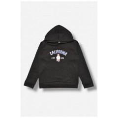 Свитшот детский для мальчика на флисе черного цвета 206020L