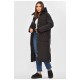 Женская куртка удлиненная зима черного цвета 206060L