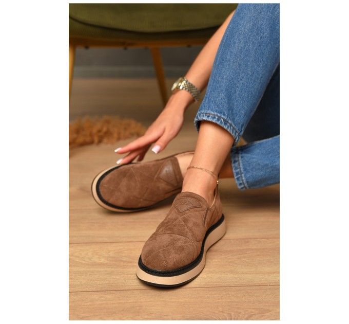 Лофери жіночі шоколадного кольору 206096L