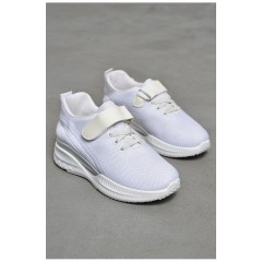 Кросівки дитячі текстильні білого кольору 206151L Кросівки дитячі текстильні білого кольору 206151L