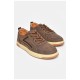 Кроссовки мужские коричневого цвета на шнуровке 206158L