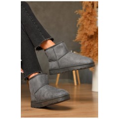 Уггі жіночі сірого кольору на хутрі 206200L